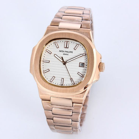 Patek Philippe Nautilus 40mm Rose Gold White Dial